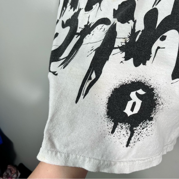 Shinedown Sin With A Grin Lyrics Short Sleeve Y2K Grunge Band T-Shirt Medium M - Picture 5 of 5